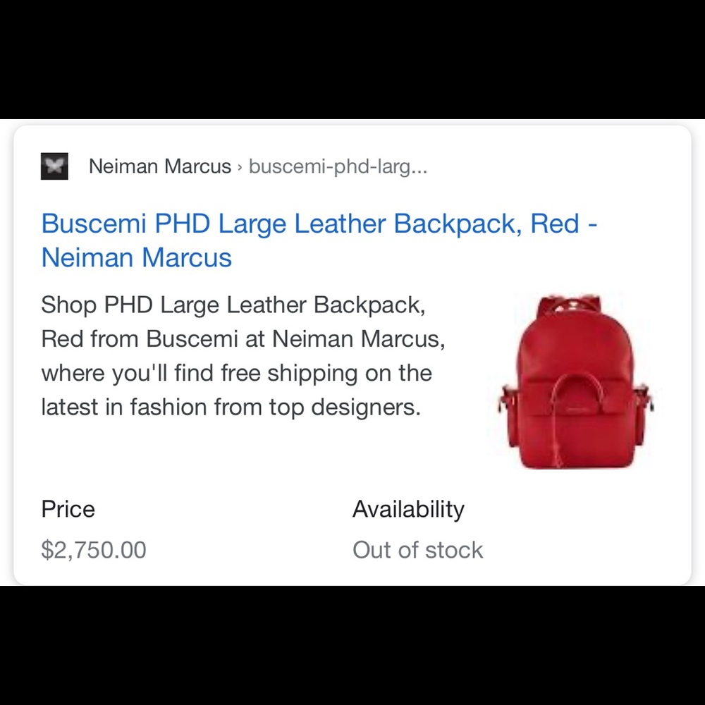 buscemi PHD large leather back pack - Picture 8 of 8